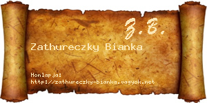 Zathureczky Bianka névjegykártya