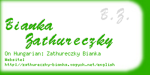 bianka zathureczky business card